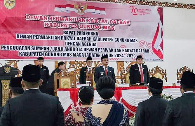 25 Anggota DPRD Gumas Masa Jabatan 2024-2029 Resmi Dilantik