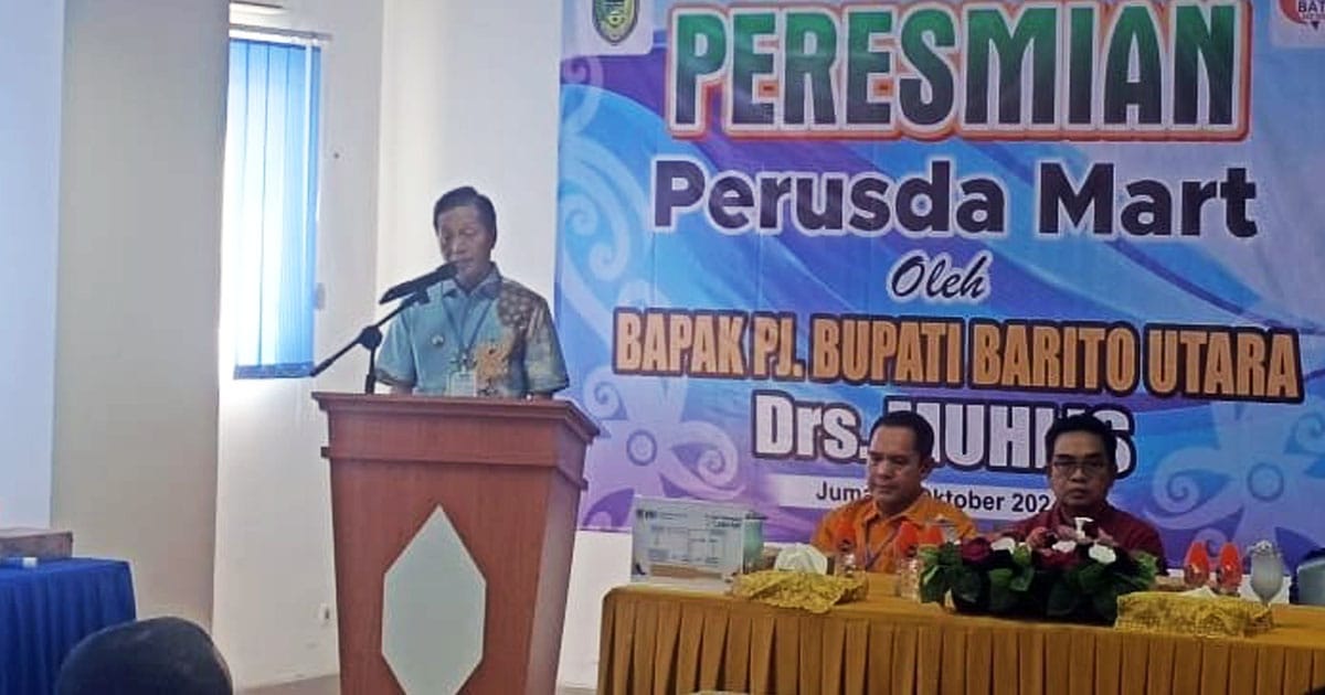 Pj Bupati Barut Lakukan Peresmian Perusda Mart dan Launching LABU AIR