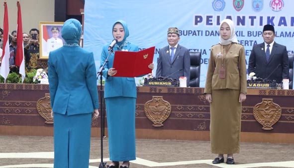 Ketua TP-PKK Kalteng Lantik Ketua TP-PKK, Ketua Tim Pembina Posyandu dan Ketua Dekranasda Kabupaten Lamandau Masa Bakti 2025-2030