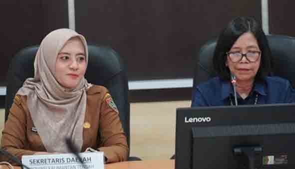 Wakili Plt Sekda Kalteng, Plh Karo Ekonomi Hadiri Press Release BPS Kalteng