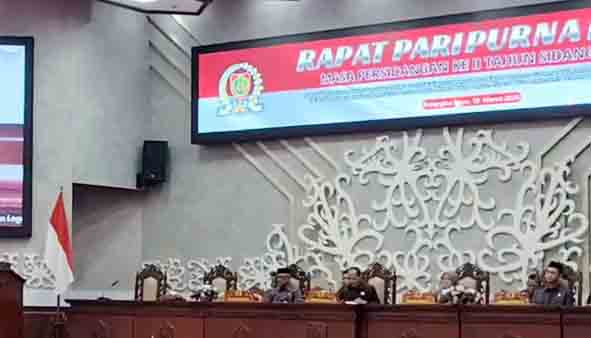 DPRD Kalteng Gelar Rapur Mendengarkan Pemandangan Umum Fraksi Pendukung