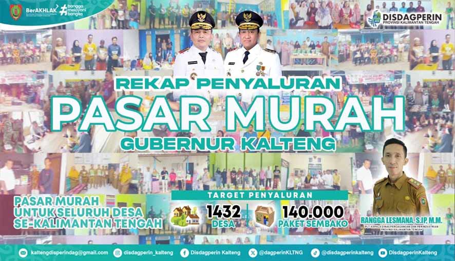 Disdagperin Targetkan Program Pasar Murah Akan Salurkan 140.000 Paket Sembako ke Seluruh Desa di Kalteng