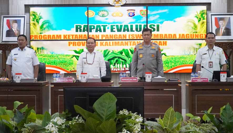 Tunjukkan Komitmen, Gubernur dan Wagub Kalteng Hadiri Evaluasi Ketahanan Pangan