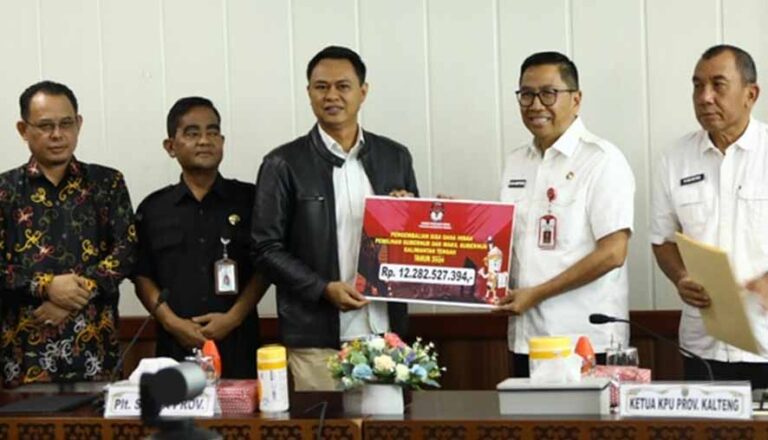 KPU Kembalikan Sisa Dana Hibah Pilkada 2024 ke Pemprov Kalteng