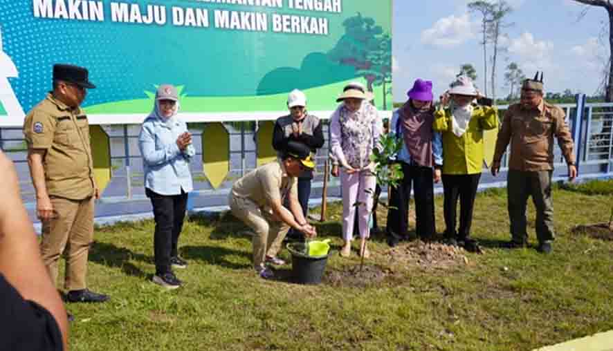 Dukung Pelestarian Lingkungan Hidup, Gubernur Agustiar Sabran Laksanakan Tanam Pohon di Kawasan Danau Asam